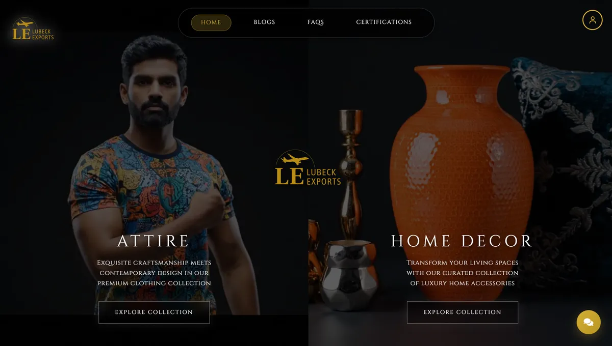Lubeck Exports Commerce — Order Management & Trade Platform